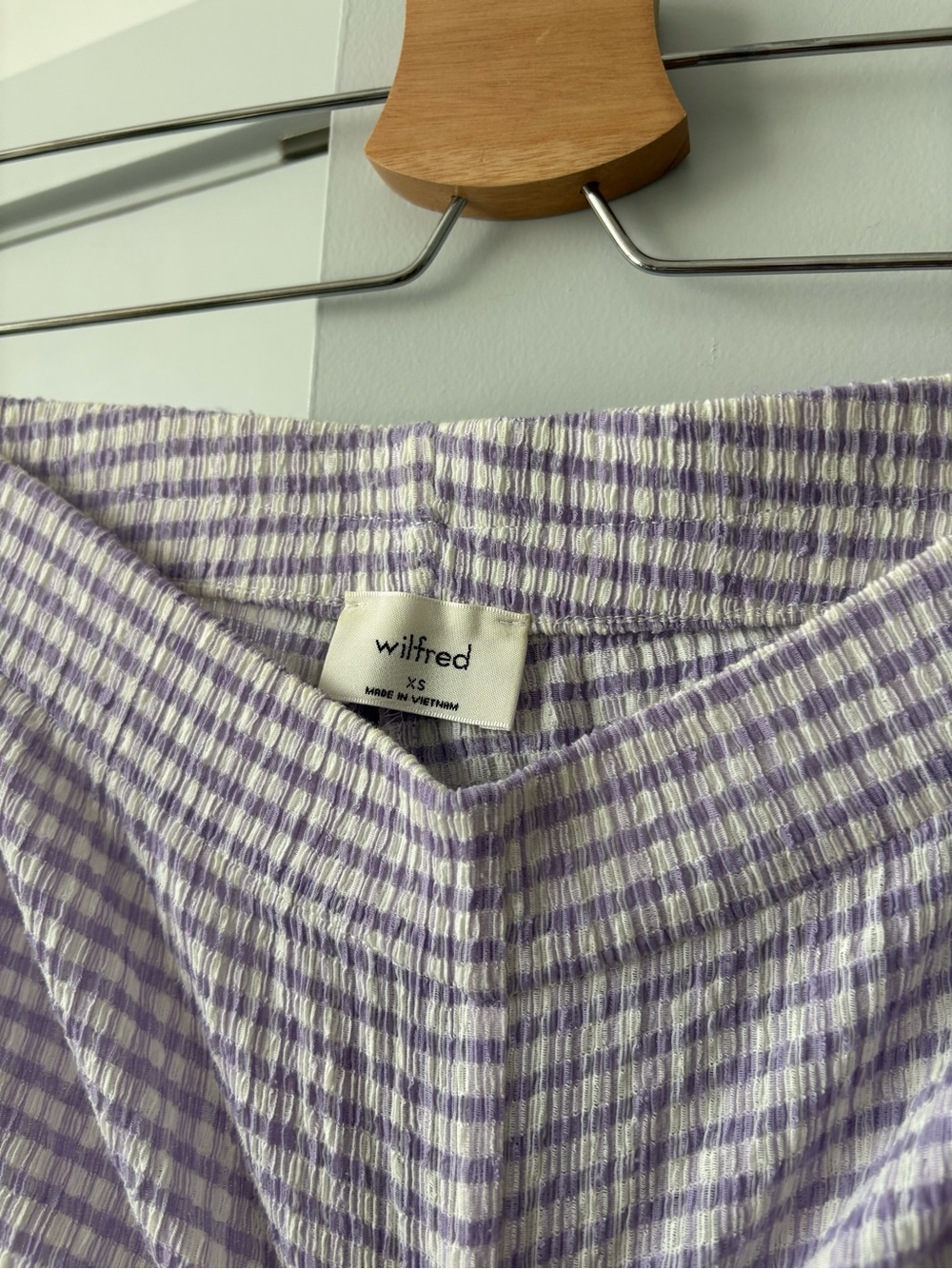 Wilfred Lilac and White Gingham pants